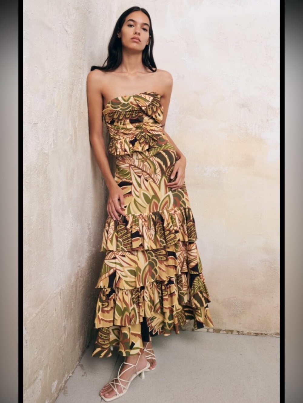 Zara Multicolor Tropical Ruffle Two-Piece Set Size S - Picture 9 of 16
